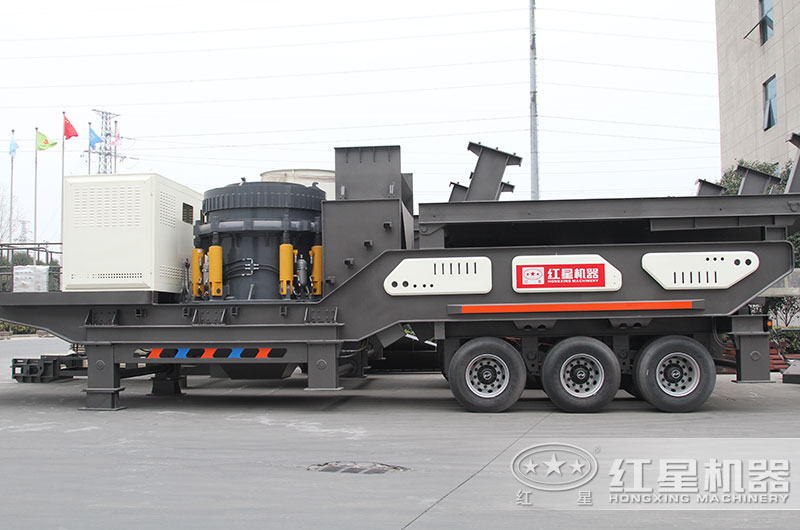 移動(dòng)圓錐式石子破碎機(jī)圖片、適用于硬料